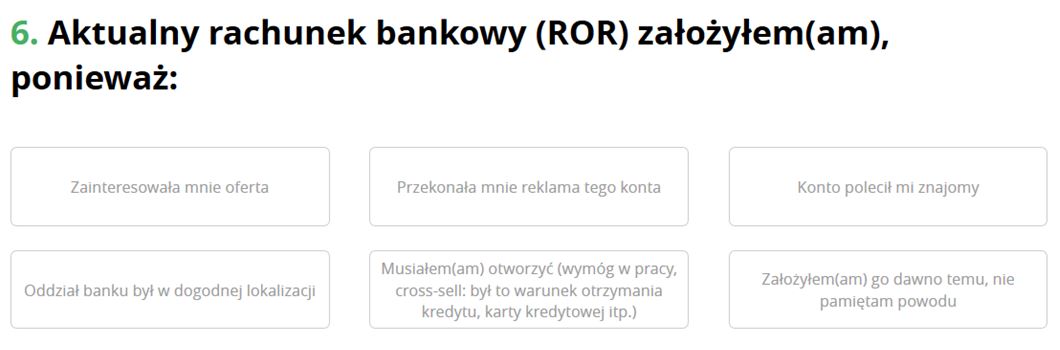 dlaczego wybrałeś konto bankowe